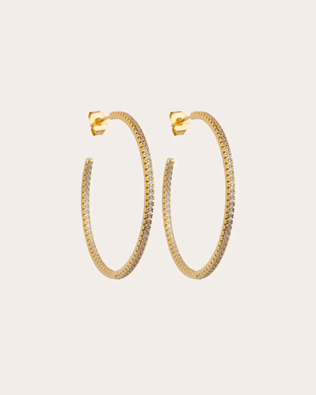 The Go-To Glam hoops L - gold plated
