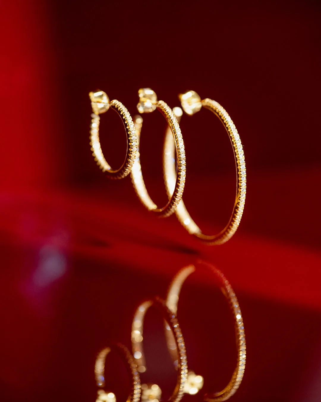 The Go-To Glam hoops L - gold plated