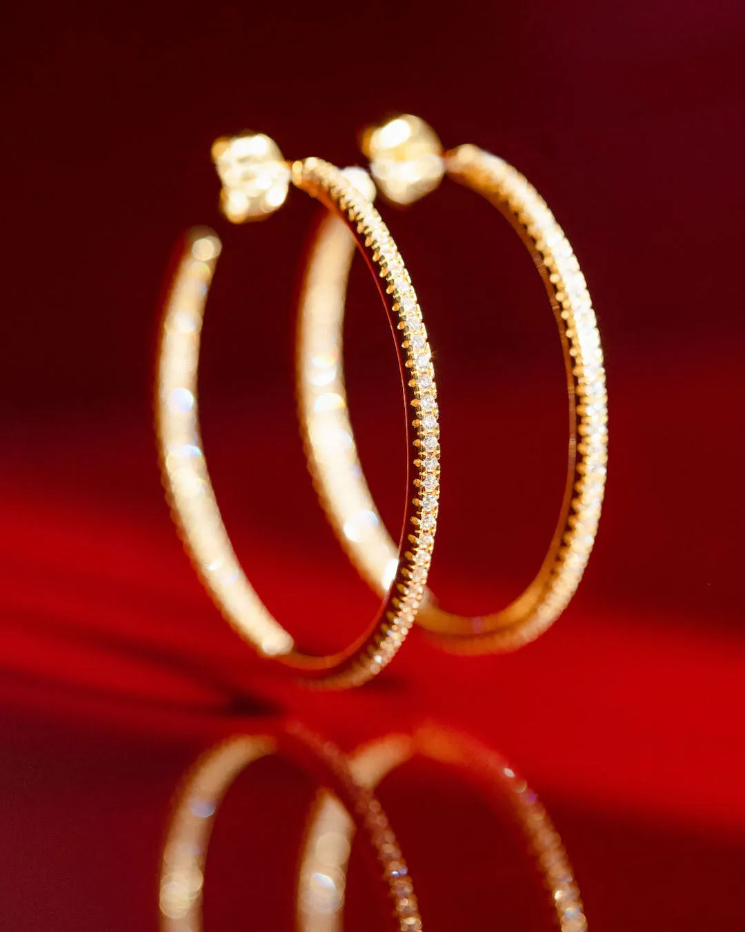 The Go-To Glam hoops L - gold plated