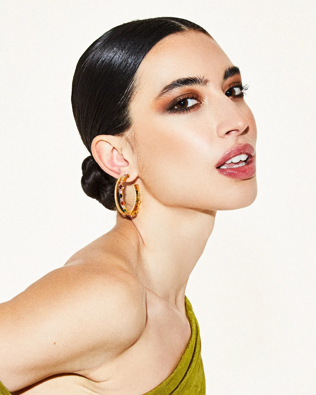 The Go-To Glam hoops L - gold plated