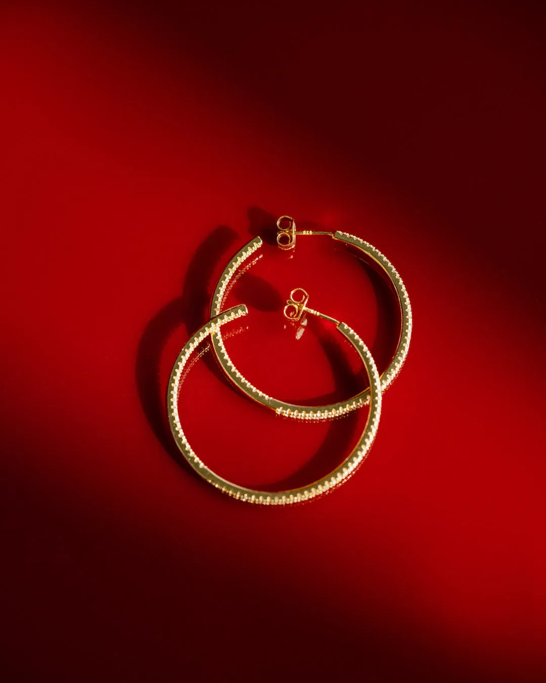 The Go-To Glam hoops L - gold plated