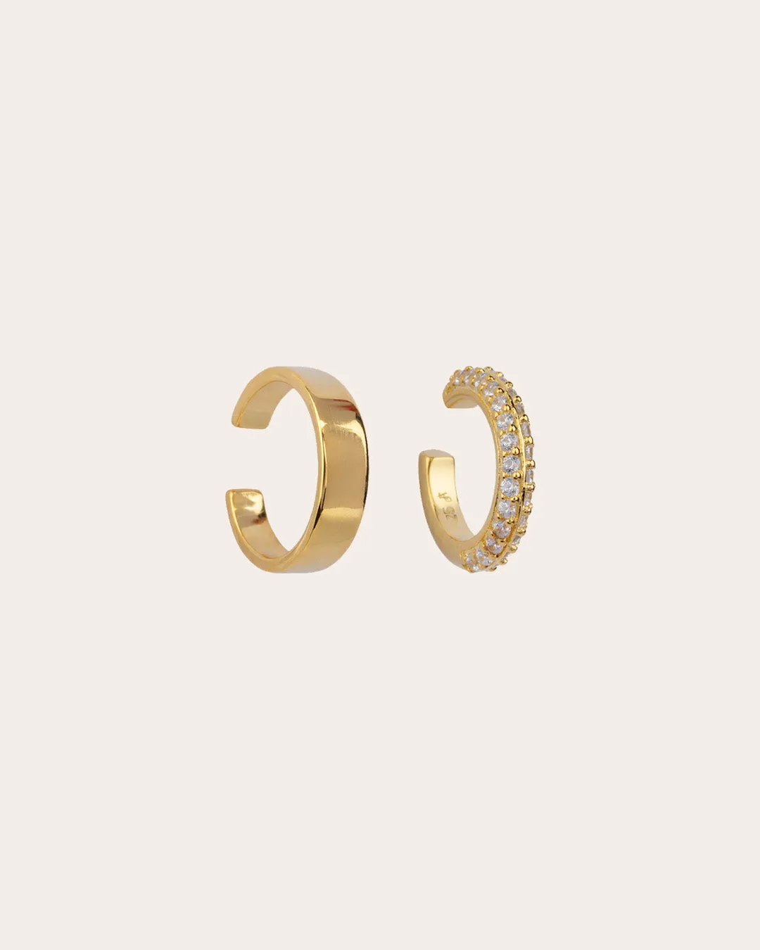 The Go-To Mixed ear cuff set - gold plated