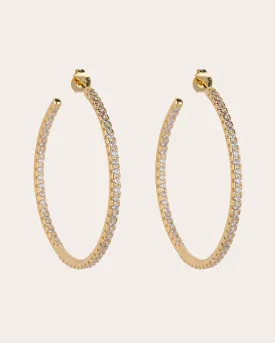 Gold-Plated JLo Hoop Earrings for Optimal Elegance