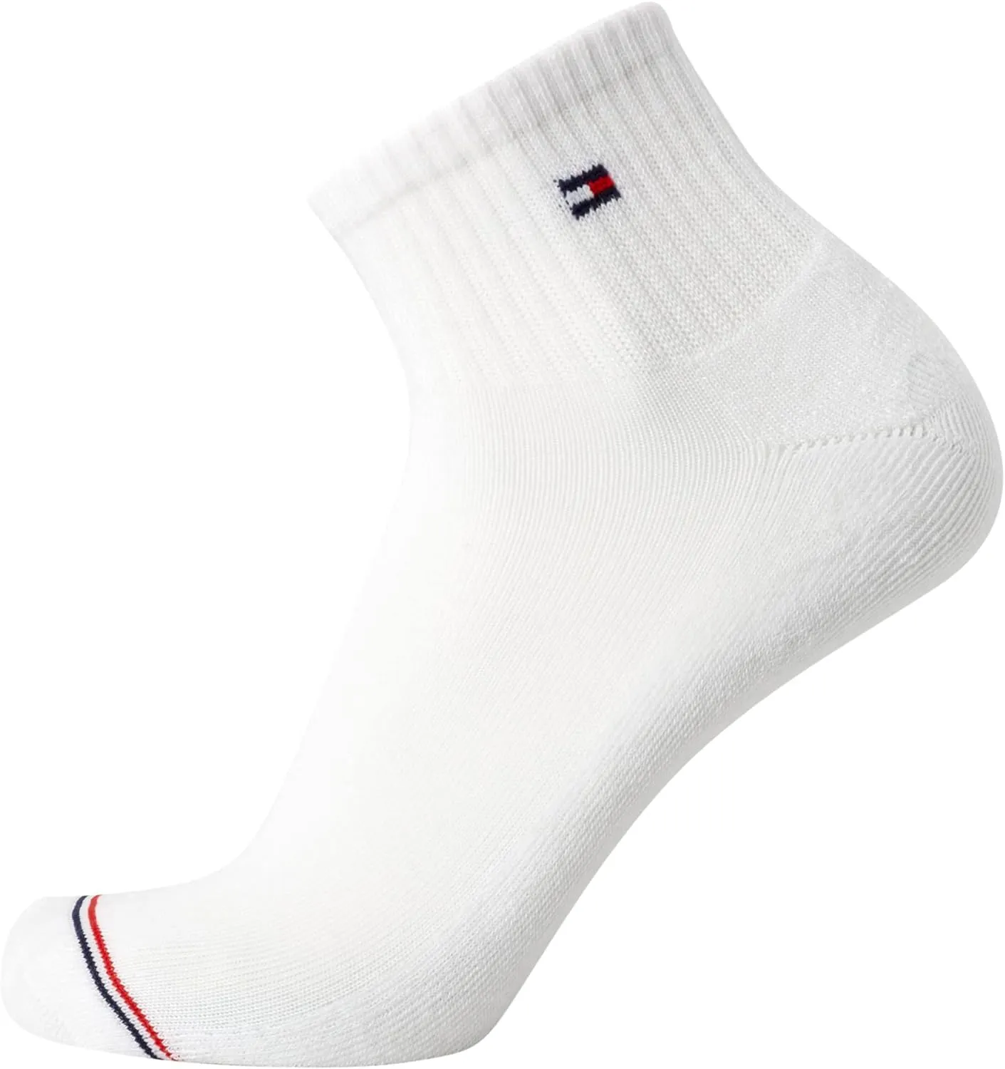 Tommy Hilfiger Men's Quarter Socks - 6 Pack Soft Stretch Cushioned Athletic Running Ankle Socks for Men (Sizes: 7-12)