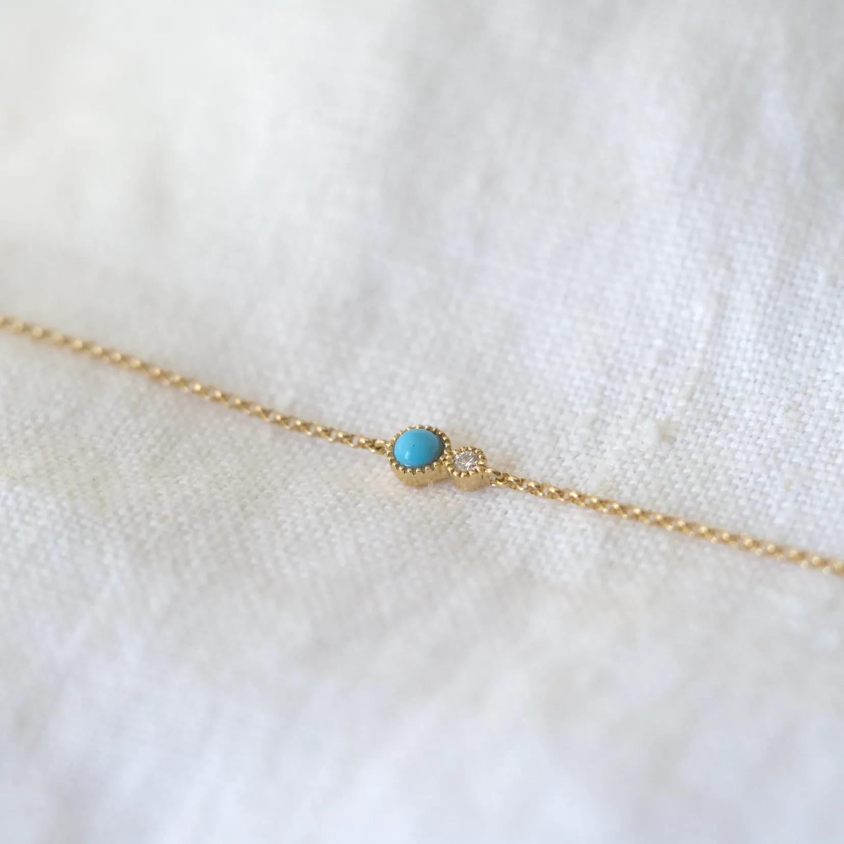 Turquoise & Diamond Bracelet