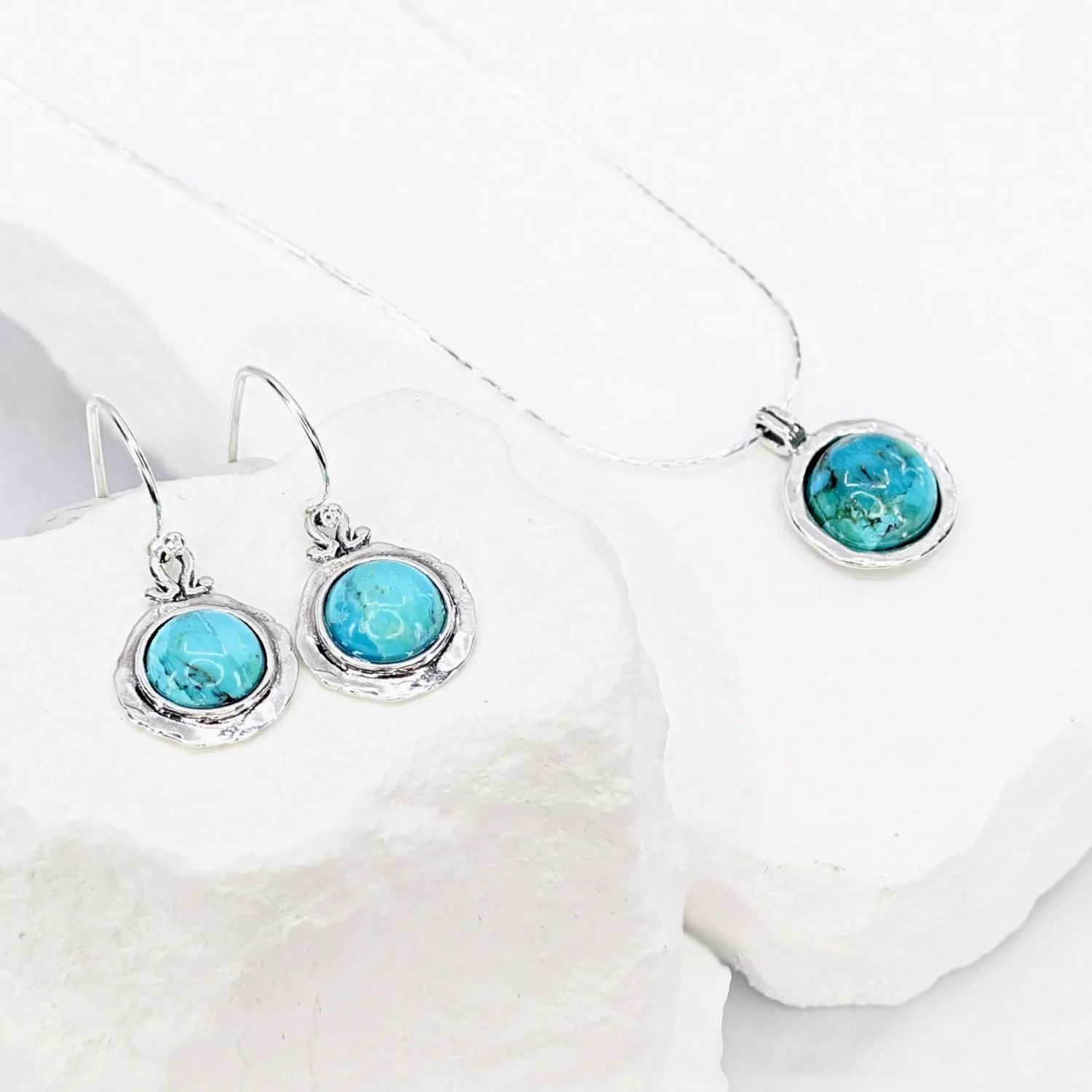 Turquoise Nested Sterling Silver Necklace
