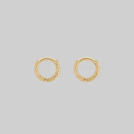 VEGA. Snake Skin Clicker Hoop Earrings - Gold
