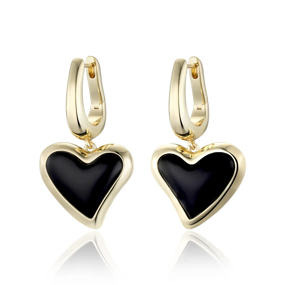 Whitney Heart Charm Earrings