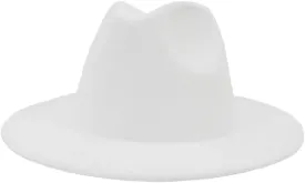 Women Men Fedoras Hats Parent Child Solid Color Big Brim Formal Dress Hat Classic Party Cap