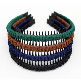 Women's Fashion Headbands Hair Accessories for Women Non-slip Braided hair bands Comfy tooth comb Hair Hoop (4 color)