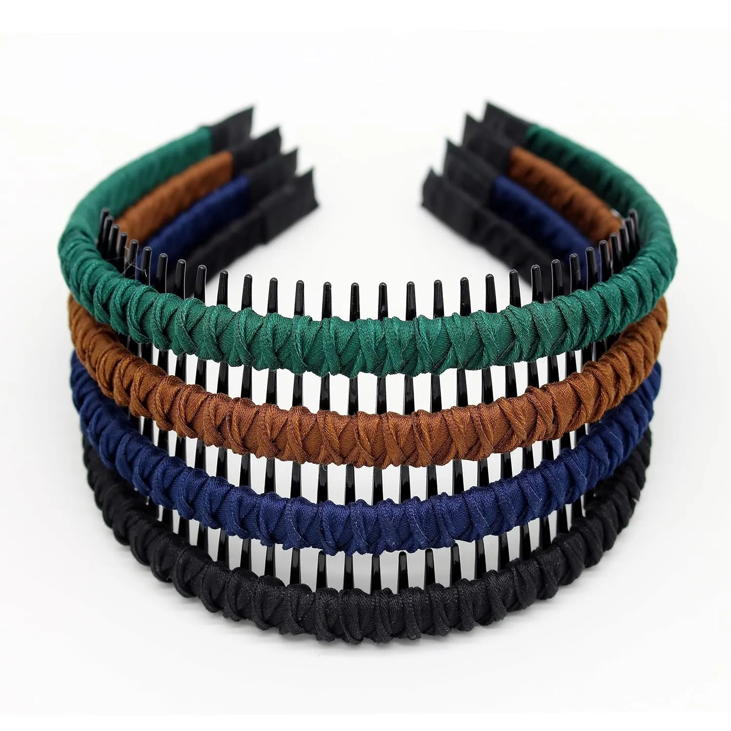 Women's Fashion Headbands Hair Accessories for Women Non-slip Braided hair bands Comfy tooth comb Hair Hoop (4 color)