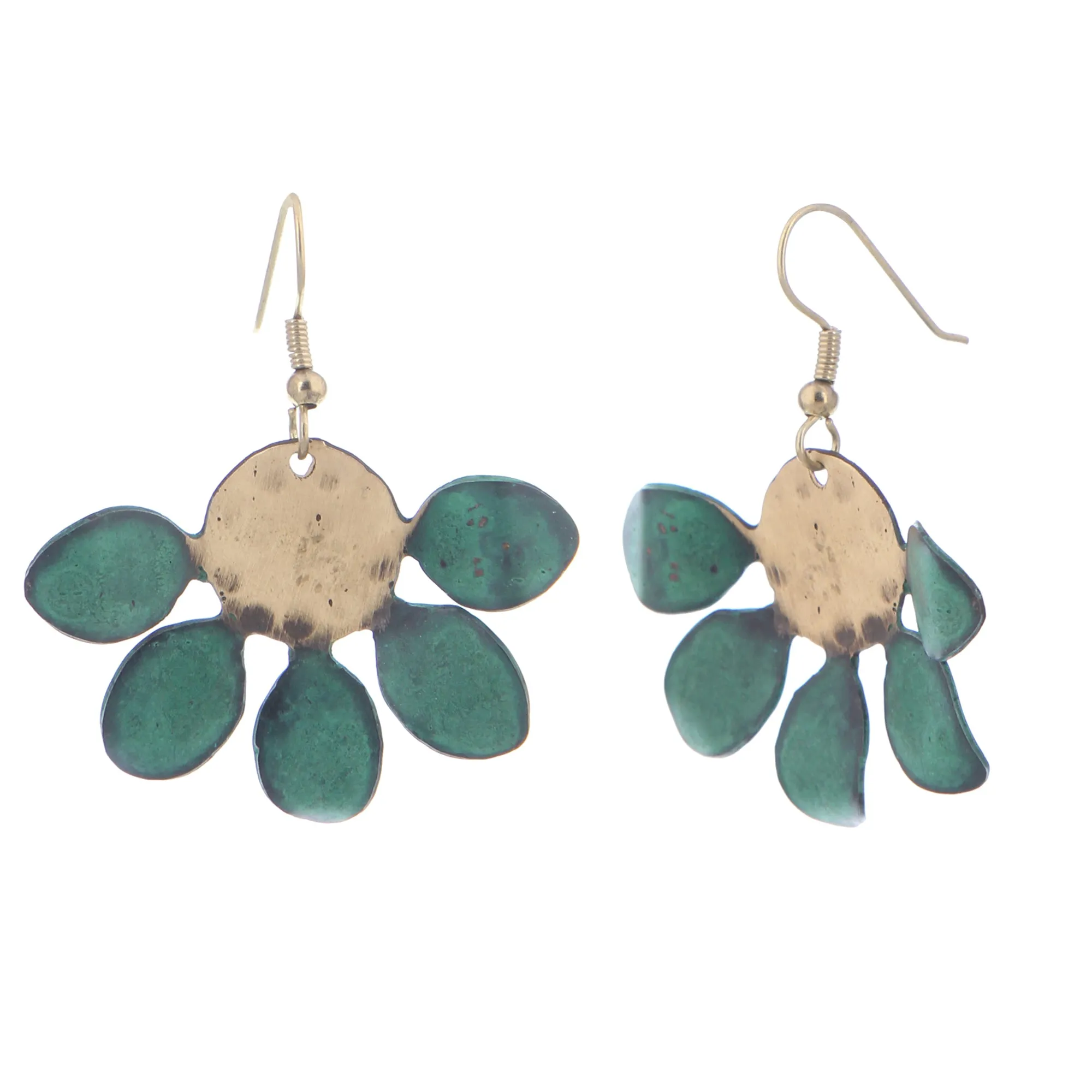 Yasmin earrings, green - Wholesale
