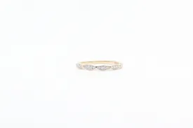 Yellow Gold Diamond Pinched Band